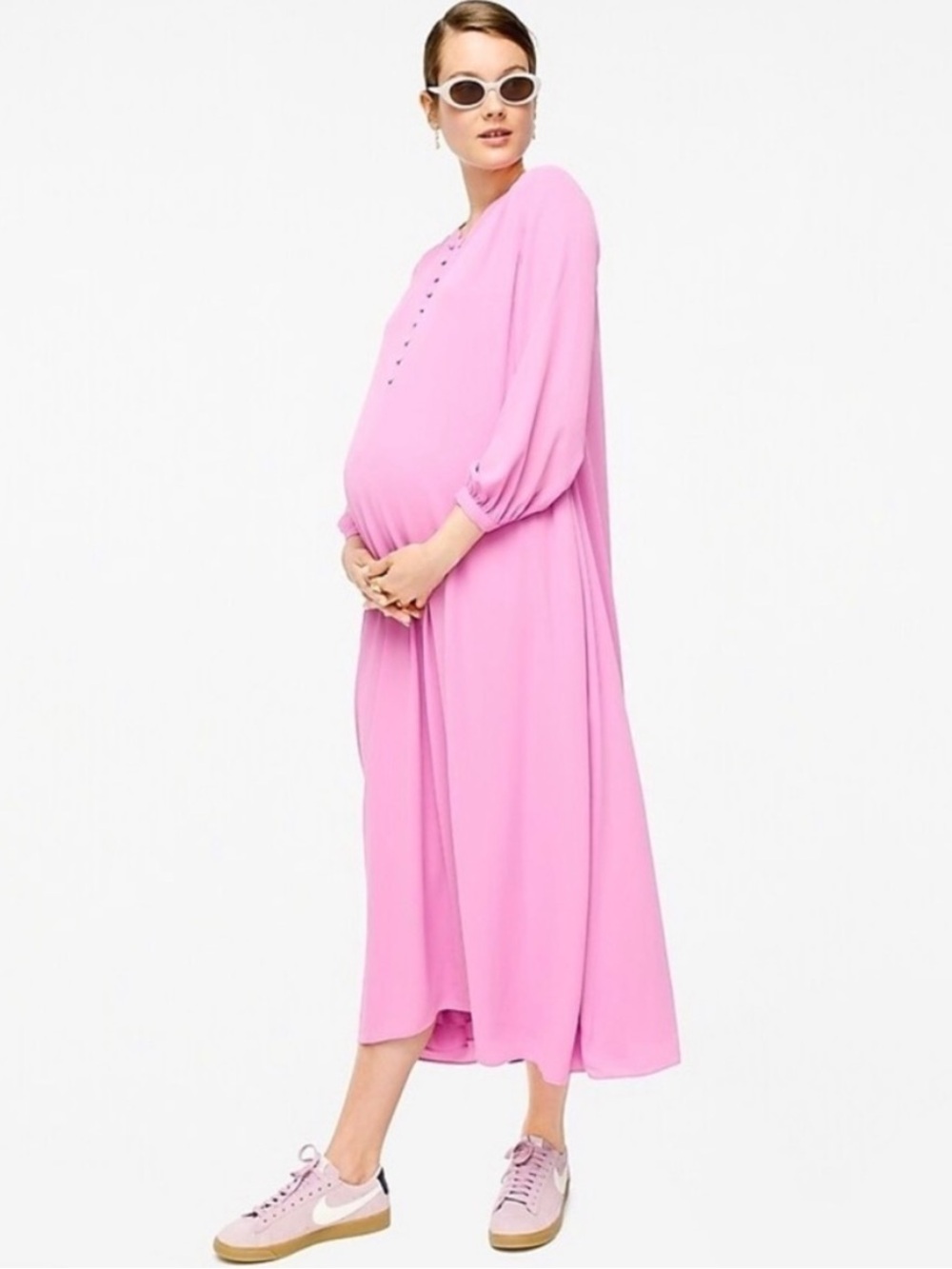 HATCH X J. Crew Long Sleeve Caftan Maxi Dress XS/S